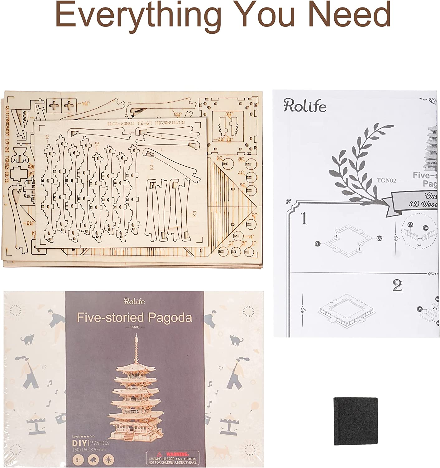 Trendy Five-Tier Pagoda Wooden Puzzle