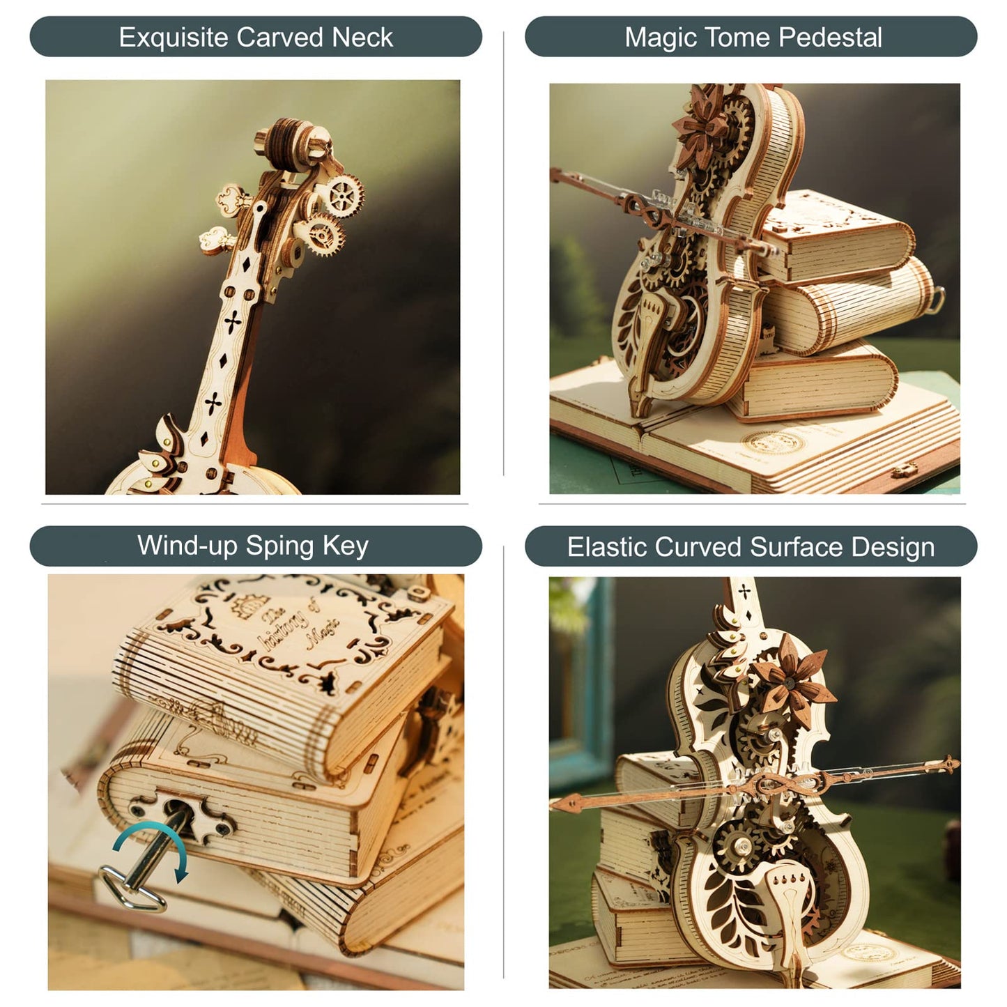 Trendy Magic Cello Mechanical Music Box Puzzle