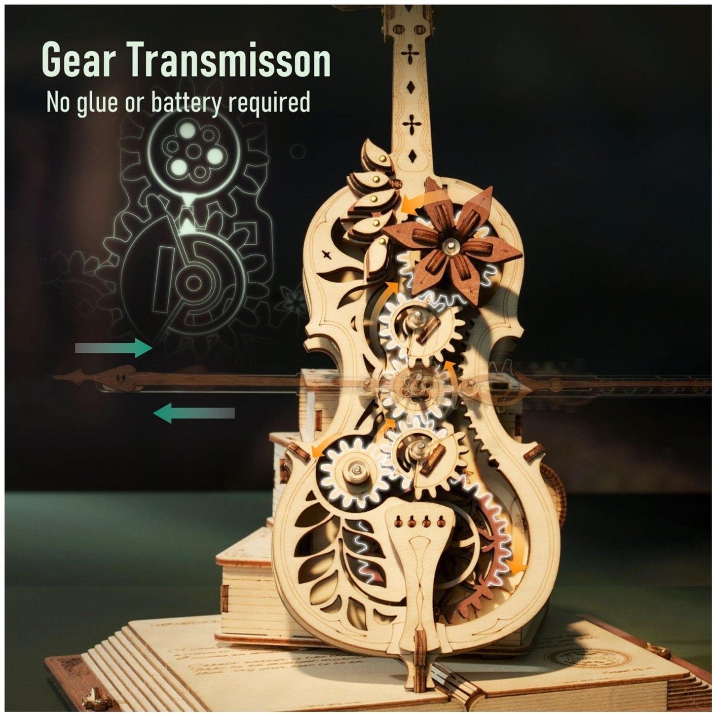 Trendy Magic Cello Mechanical Music Box Puzzle