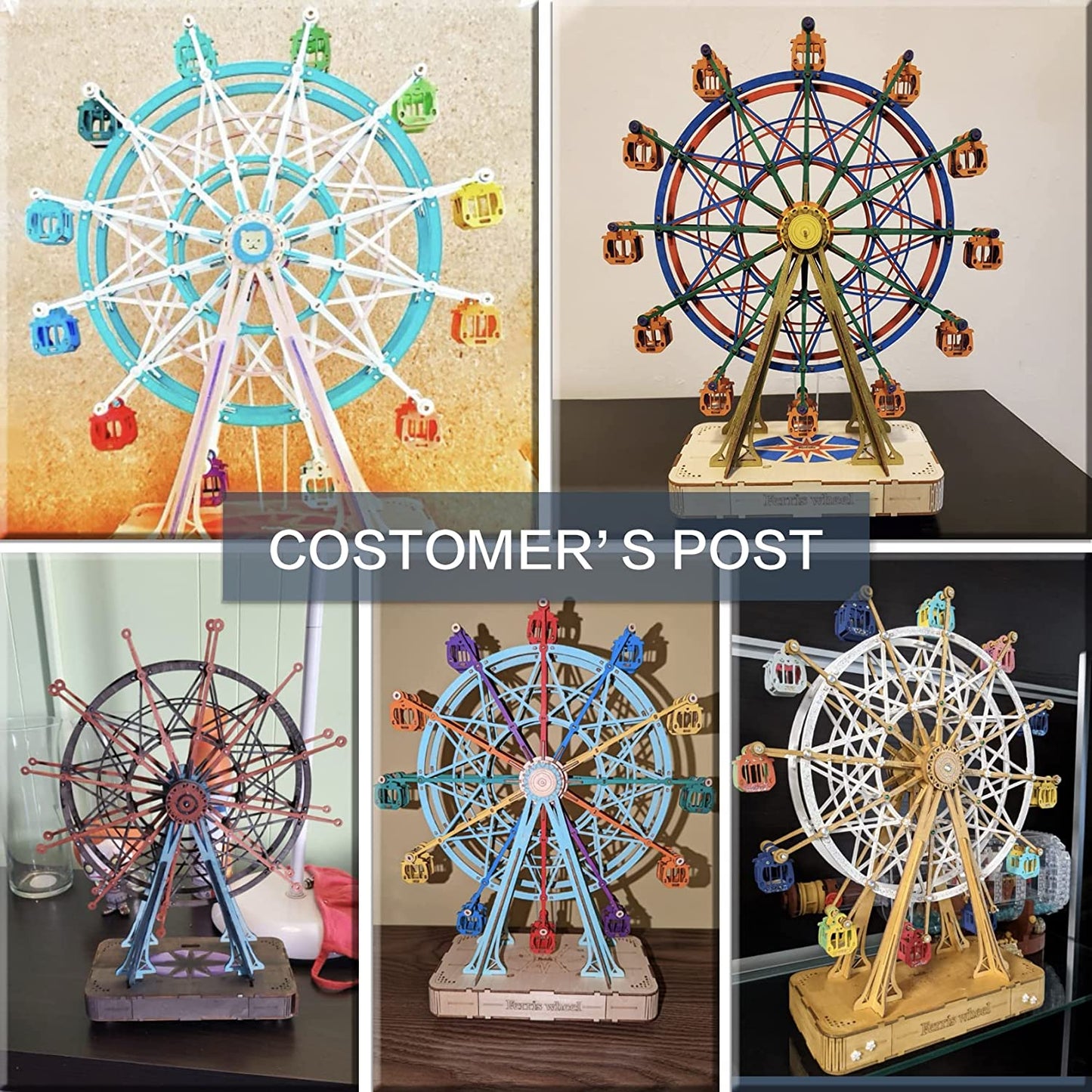 Trendy Spinning Ferris Wheel Wooden Puzzle