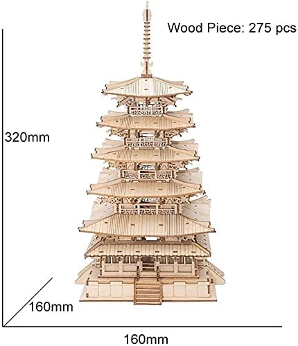 Trendy Five-Tier Pagoda Wooden Puzzle