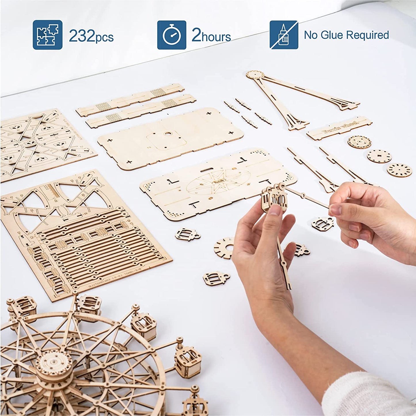 Trendy Spinning Ferris Wheel Wooden Puzzle